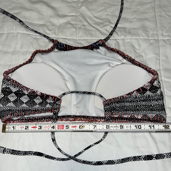 EUC Trippy Boho Halter Swim Top With Tassesls Size Medium (7-9) - Picture 6 of 7
